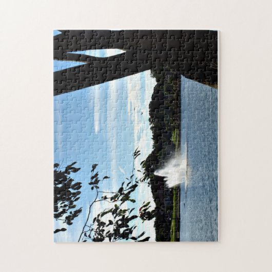 fontein op het meer legpuzzel (Verticaal)