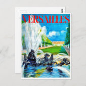 fontein op het Paleis Versailles, Frankrijk Briefkaart (Voorkant / Achterkant)