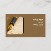 fontein pen2 freelance writer visitekaartje (Achterkant)