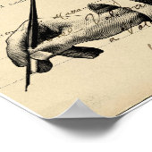  fontein Pen Frans Briefkaart Art Print (Hoek)