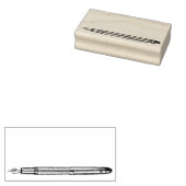 Fontein pen houten gemonteerde rubberen stempel (Gestempeld)