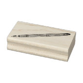 Fontein pen houten gemonteerde rubberen stempel (Stempel)