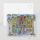 Fontein Place de L'Hotel de Ville Briefkaart (Voorkant / Achterkant)