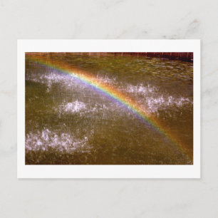 Fontein regenboog Briefkaart