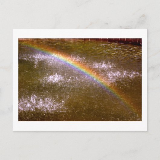 Fontein regenboog Briefkaart (Voorkant)