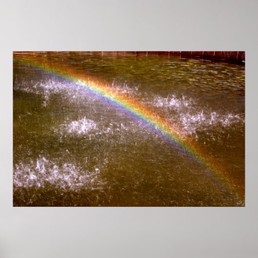 Fontein regenboog Poster (Voorkant)