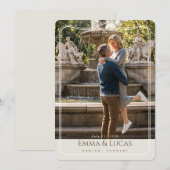 Fontein Steen Save The Date Kaart (Voorkant / Achterkant)
