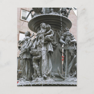 Fontein van de Deugden in Neurenberg Briefkaart