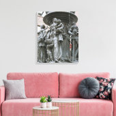 Fontein van de Deugden in Neurenberg Canvas Afdruk (Insitu (Woonkamer))