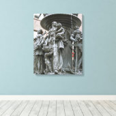 Fontein van de Deugden in Neurenberg Canvas Afdruk (Insitu (Houten vloer))