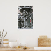 Fontein van de Deugden in Neurenberg Poster (Keuken)