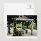 Fontein van de Jeugd, St. Augustine, FL Oud model Briefkaart (Voorkant / Achterkant)