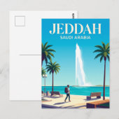 Fontein van de Koning Fahd Saudi-Arabië Briefkaart (Voorkant / Achterkant)