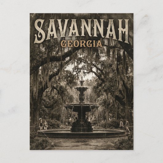 Fontein van Forsyth Park USA Briefkaart (Voorkant)