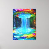 Fontein van het Leven Waterval Kleurrijke Abstract Canvas Afdruk (Voorkant)
