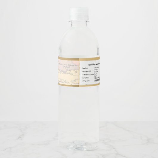 Fontein van Jeugd Oude Wereld Water Bottle Kind Waterfles Etiket (Achterkant)