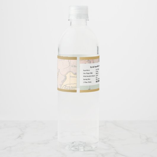 Fontein van Jeugd Oude Wereld Waterfles Baby Waterfles Etiket (Achterkant)