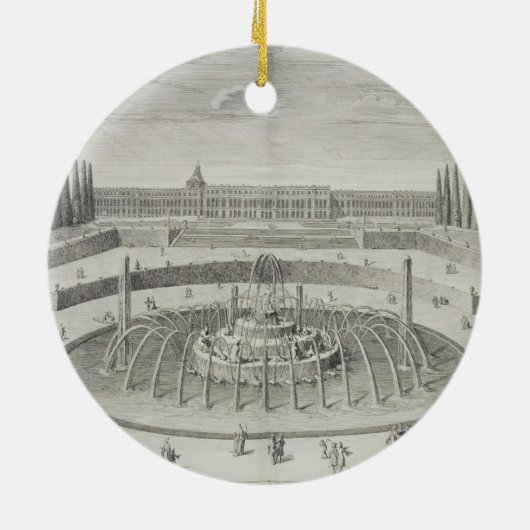 Fontein van Latone te Versailles, 1714, uit 'Les' Keramisch Ornament (Achterkant)