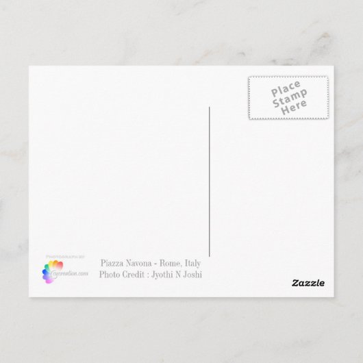 fontein van Neptune Briefkaart (Achterkant)