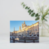 Fontein van Neptunus op het Piazza Navona - Rome Briefkaart (Staand voorkant)