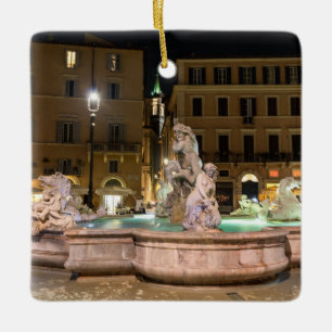 Fontein van Neptunus op het Piazza Navona - Rome Keramisch Ornament