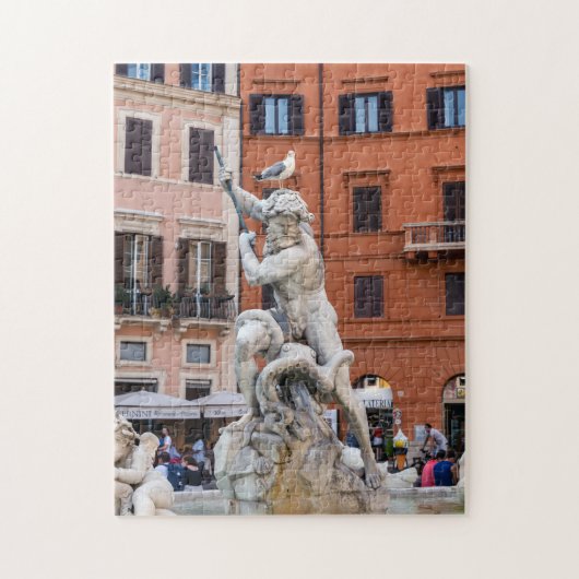 Fontein van Neptunus op het Piazza Navona - Rome Legpuzzel (Verticaal)