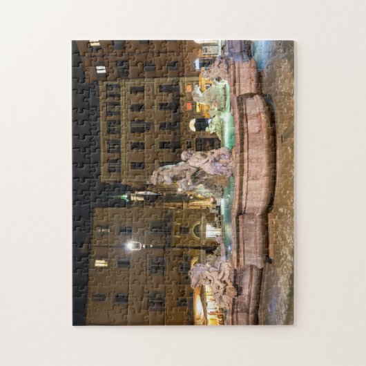 Fontein van Neptunus op het Piazza Navona - Rome Legpuzzel (Verticaal)