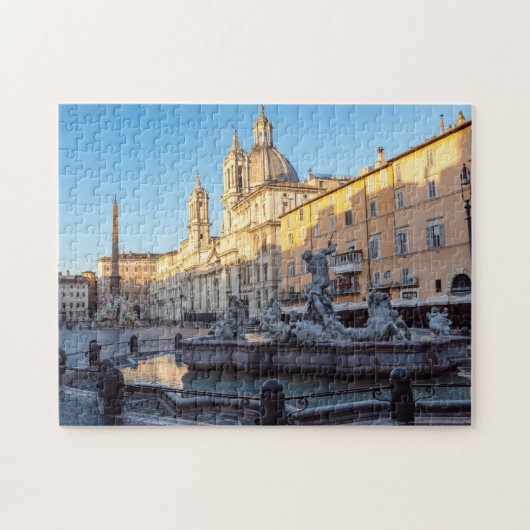 Fontein van Neptunus op het Piazza Navona - Rome Legpuzzel (Horizontaal)