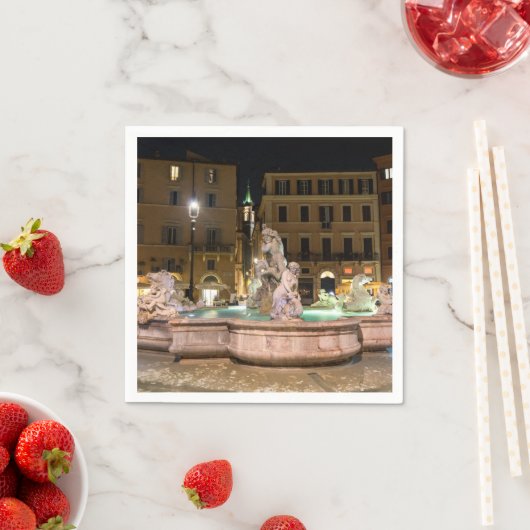 Fontein van Neptunus op het Piazza Navona - Rome Servet (Insitu)