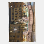 Fontein van Neptunus op het Piazza Navona - Rome Theedoek (Verticaal)
