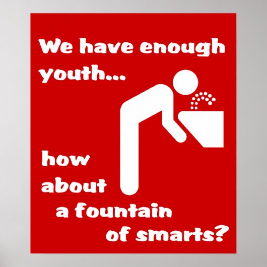 Fontein van Slimheid Grappige Poster Humor (Voorkant)