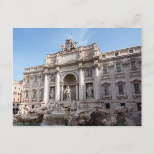 Fontein van Trevi in de vroege ochtend - Rome, Ita Briefkaart