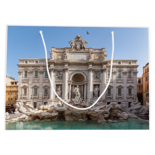 Fontein van Trevi in de vroege ochtend - Rome, Ita Groot Cadeauzakje (Achterkant)