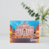 Fontein van Trevi, Rome, Italië Briefkaart (Staand voorkant)
