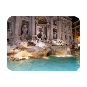 Fontein van Trevi 's nachts - Rome, Italië Magneet
