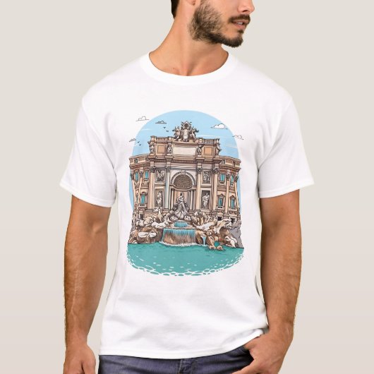Fontein van Trevi T-shirt (Voorkant)