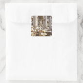 Fontein van Trevi Vierkante Sticker (Tas)