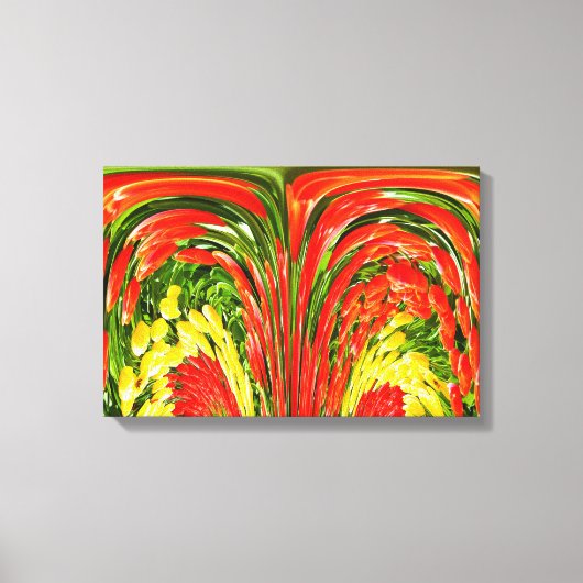 Fontein van tulpen kunst canvas afdruk (Voorkant)