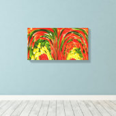 fontein van tulpenkunst canvas afdruk (Insitu (Houten vloer))