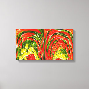 fontein van tulpenkunst canvas afdruk