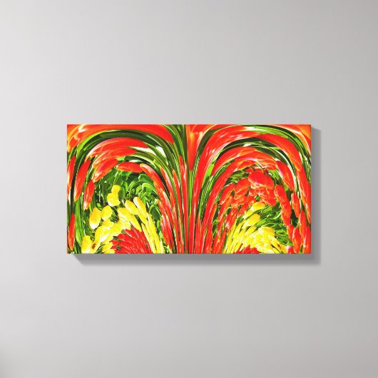 fontein van tulpenkunst canvas afdruk (Voorkant)