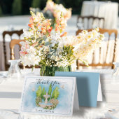 Fonteinbloemen Duiven Huwelijk Dank u Kaart