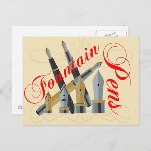 fonteinen briefkaart (Voorkant / Achterkant)