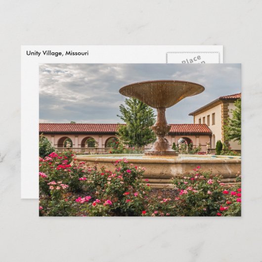 Fonteinen en Rozen Welkom bij Unity Village Briefkaart (Voorkant / Achterkant)