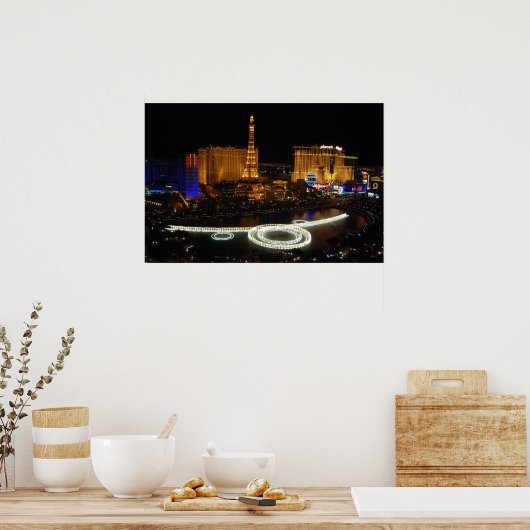 fonteinen op straat poster (Keuken)