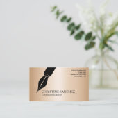 FONTEINPEN OPENBARE NOTARIS ZANGAGENT GOUD VISITEKAARTJE (Staand voorkant)