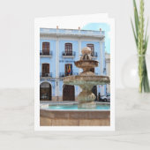 Fonteinportret Chelva Plaza, Valencia, Spaans Kaart (Voorkant)