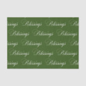 Fonttive Green Blessings Script Font Tissue Paper Tissuepapier (Voorkant)