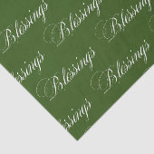 Fonttive Green Blessings Script Font Tissue Paper Tissuepapier (Detail)