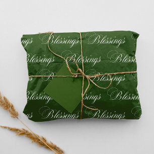 Fonttive Green Blessings Script Font Tissue Paper Tissuepapier